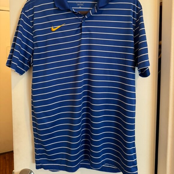 Blue Striped Men's Nike Golf Polo Size M - Picture 4 of 4